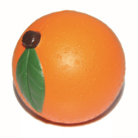 Op maat gemaakte logo PU gele perzikvormige squishy stressbal knijp speelgoed groothandel fruit squishy stressverlichtende bal promotionele speelgoed