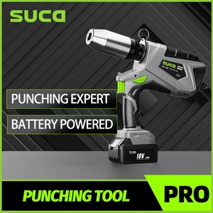 SUCA SC-12A充電式バッテリー駆動パンチャーマシンコードレスホールパンチャー油圧ノックアウトセット - Product Image 2