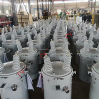 Transformateur monophasé immergé LEINENG pour poteau de distribution 25 50 75 100 167 kVA 11 kV 240 V 480 V pour projets utilitaires
