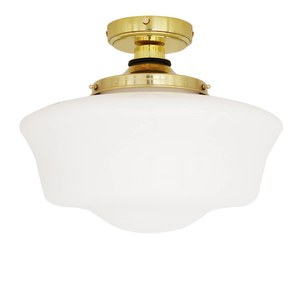 Paralume a sospensione in vetro bianco latte soffiato a mano <span class=keywords><strong>per</strong></span> lampada a sospensione scolastica paralume scolastico in vetro bianco opale antico - Product Image 1
