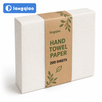 Serviettes jetables pour les mains, logo personnalisé OEM, fourniture d'usine, haute absorption, résistantes, sans peluches, serviettes en papier en vrac pour hôtel