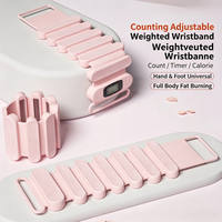 Sangle de poids ajustable en silicone écologique avec compteur intelligent pour exercices de yoga des chevilles et des pieds - Options 1,5 lb/2,5 lb/4,5 lb