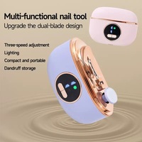 Coupe-ongles électrique rechargeable portable avec écran numérique intelligent, 2 vitesses, coupe-ongles et lime à ongles