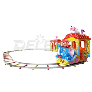 Pretpark Game Machines Schattige Olifant Vorm Locomotief Kids Spoor Trein Rijdt 14 Zitplaatsen Te Koop