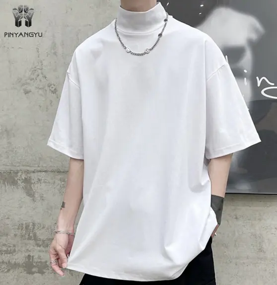 Hot selling Young Men Short Sleeve Crew Neck Oversized T-shirts 100% Cotton Young Men Oversized Crew Neck T-Shirts