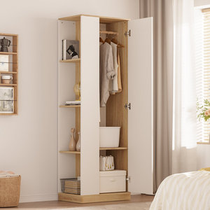 Self Assembly <strong>Wardrobes</strong> Big White Thin <strong>Wardrobe</strong> Modular <strong>Tall</strong> <strong>Narrow</strong> <strong>Wardrobe</strong> Bedroom Furniture - Product Image 2