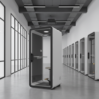 Cabine de réunion acoustique minimaliste insonorisée, cabine de travail écologique pour studio créatif et designer