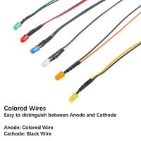 25 pièces de diodes LED 12V pré-câblées, clignotement rapide/lent, RGB 5mm, pour projets DIY, blanc, rouge, vert, bleu, orange, jaune, conformes à la norme ROHS3
