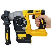 Perceuse à percussion électrique portable DW 20V, durable, rechargeable, poignée antidérapante, perforation efficace, perceuse à percussion électrique jaune
