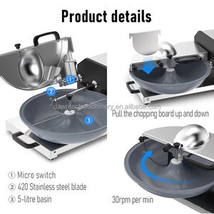 เครื่องบดสับอาหารอเนกประสงค์ยี่ห้อ Yunqingtech เครื่องบดเนื้อไฟฟ้า เครื่องสับผัก เครื่องผสมอาหาร เครื่องบดเนื้อเชิงพาณิชย์ - Product Image 3
