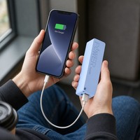 Mini Power Bank Portable 2600mAh avec Logo Personnalisé, Chargeur de Poche Ultra Fin USB Type-C, Cadeau d'Entreprise Promotionnel, Vente en Gros OEM