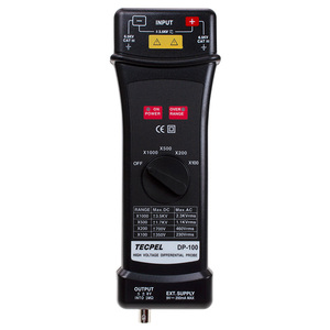 หัววัดออสซิลโลสโคปแบบดิฟเฟอเรนเชียลพลาสติก TECPEL DP-100 รับประกัน 1 ปี แบนด์วิดท์ 100MHz ค่าลดทอนสัญญาณ X100-X1000 ความต้านทาน 1M/10M - Product Image 1