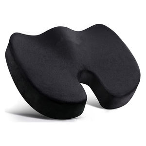 وسادة مقعد لكرسي المكتب، وسائد للجلوس في السيارة لفترات طويلة، وسادة كرسي من الفوم الذاكر للظهر والعمود الفقري لتخفيف آلام العصعص - Product Image 1