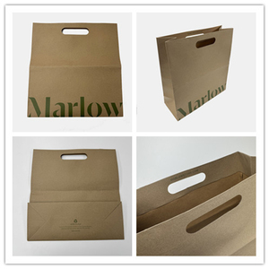 Tùy chỉnh thiết kế kraft giấy mua sắm túi quần áo bao bì túi sinh thái chết cắt xử lý túi giấy với logo riêng của bạn cho Ăn mặc - Product Image 6