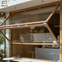 Rotura térmica Aluminio Vertical Ventanas plegables Vista grande Vidrio Bi-plegable Ventana