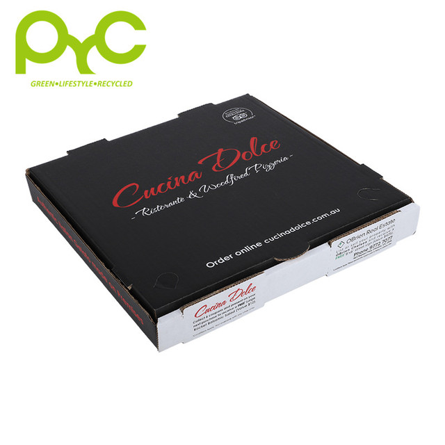 Food Grade Take Away Pizza Box Custom Corrugated Paper Printed Packing Carton Pie Steak Pizza Box