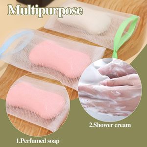 ถุงตาข่ายใส่สบู่แบบมีเชือกผูก สำหรับอาบน้ำ ฟรีตัวอย่างสินค้า  ถุงขัดผิว ถุงเก็บสบู่  ถุงตาข่ายทำฟองสบู่ - Product Image 5