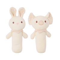 Jouets à hochet écologiques en peluche pour bébés, lapins et koalas doux, hochets portables en peluche pour nourrissons et nouveau-nés, certifiés OEKO-TEX
