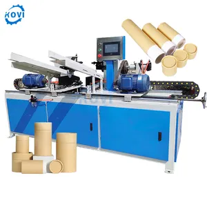 auto PLC Control Cardboard paper tube polishing curling machine Paper Can Core Pipe crimping machine