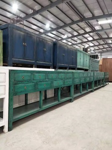 Grande scaffale di legno riciclato grande stoccaggio cinese antico del salone - Product Image 3