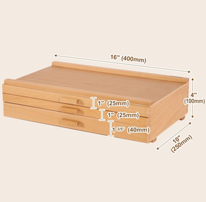 Boîte de rangement portable en bois pour artistes, de haute qualité, détachable, avec 6 tiroirs, pour peinture et fournitures artistiques - Product Image 3
