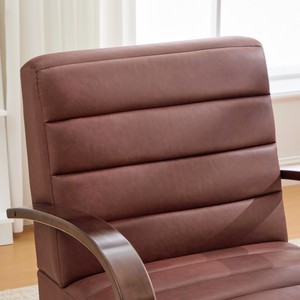 Modern 360 °   Sillón Giratorio con Brazos de Madera Maciza, Sillón Tapizado Cómodo con Diseño Acolchado para Oficina, Comedor, Hogar - Product Image 6