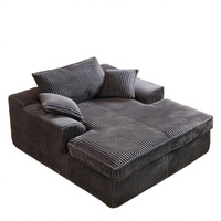 Sofá Seccional Modular de un Solo Asiento COSTFULL, Tapizado en Terciopelo de Alta Densidad, Diseño Moderno sin Brazos, Forma Cuadrada, Sofá de Esponja al Vacío
