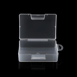 Caja de almacenamiento de plástico transparente, rectangular, 10x7x3,3 cm, con tapa con cierre para joyería, herramientas, accesorios de pesca, embalaje - Product Image 5