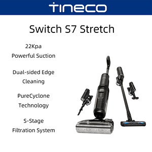 <span class=keywords><strong>Tineco</strong></span> S7 Stretch 180 Lay Flat 85C Thermal Autonettoyant 70min d'autonomie Bord double face - Product Image 2