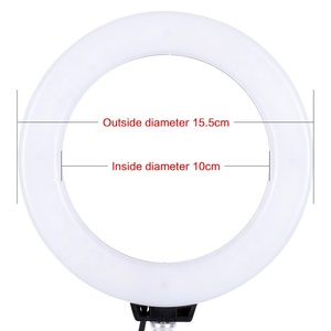 Anneau lumineux LED de studio de 6 pouces, dimmable, froid et chaud, pour appareil photo, téléphone, vidéo, lampe avec trépieds, anneau lumineux de table pour <span class=keywords><strong>Canon</strong></span> - Product Image 4