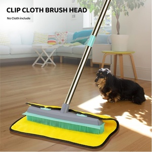 Factory Custom Portable <strong>Cat</strong> Dog Hair Remover <strong>Broom</strong> Convenient PP TPR Adjustable Handle Pet Hair Removal Carpet <strong>Broom</strong> - Product Image 6