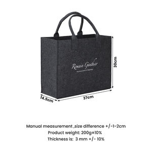 Bolsas Ecológicas de Alta Calidad 2026, Proveedor de Bolsas con Logotipo Personalizado, Tela de Fieltro PET, Estilo Tradicional, Forma Rectangular, Bolsa con Impresión de Seda - Product Image 3