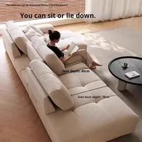 Modernes Luxus-Stoffsofa mit Einzelsitz, Modulares Rechteckiges Chesterfield-Sofa-Set, Abnehmbarer Bezug, Hochdichter Schaumstoff, Einfaches Wohnzimmer-Sofa