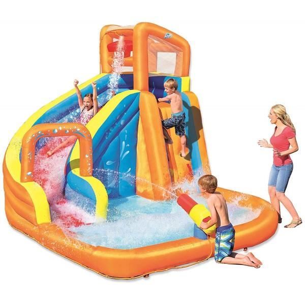 Guangzhou In Stock Ready To Ship 53301 inflatable amusement water park with slide pool for kids