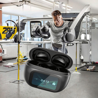 Écouteurs à conduction osseuse G08 Bluetooth 5.4, étanches, pour le sport, avec design confortable à clipser et affichage numérique