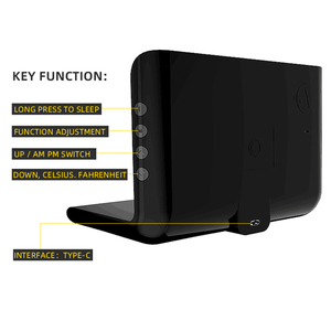 Station de charge sans fil 3-en-1, support de charge rapide 15W avec réveil et veilleuse, station de charge pliable pour téléphone et montre - Product Image 5