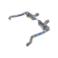 Convient pour Porsche 718 2.0T 2.5T, échappement double sortie simple côté conducteur, modèle GT4 modifié avec soupape, en alliage de titane.