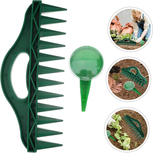 Herramienta de sembradora de jardín Dibbler manual de plástico duradero, 12 agujeros, siembra rápida, ayudas de plantación impermeables para una jardinería eficiente - Product Image 1