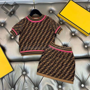 子供子供子供子供子供用半袖チェック柄ドレス女の子夏服デザイナー - Product Image 4