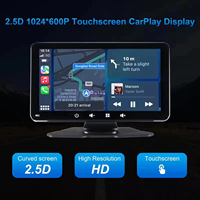 Lecteur DVD de voiture avec écran tactile IPS 7 pouces, CarPlay Android, GPS, CarPlay sans fil, radio FM 4G, caméra de recul