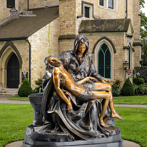 Famosa escultura cristiana religiosa La Pieta estatuas mayorista fabricante comercio - Product Image 6