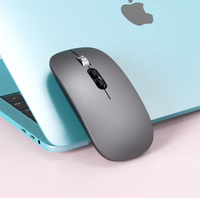 Souris sans fil intelligente à traduction vocale IA, 120 langues, entrée vocale, argent métallisé, ergonomique, rechargeable, OEM