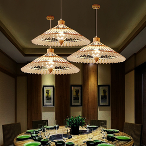 Lampadario LED a Ombrello di Bambù Giapponese per Sala da Tè Zen e Ristorante con Installazione Professionale, Altezza Regolabile per Uso Domestico - Product Image 6