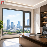 Fenêtre fixe en aluminium à double vitrage insonorisé, grande vue panoramique pour immeuble de luxe en hauteur