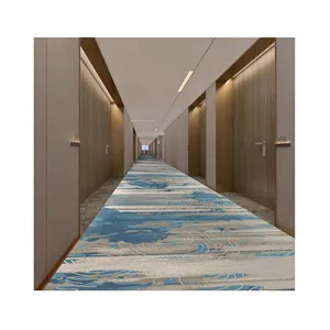 Hotel Carpet Custom Broadloom Fireproof Corridor Carpet Wall To Wall 100% Nylon Printed Carpet