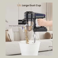 Aspirateur balai sans fil avec écran LED, batterie amovible, conception sans sac, pour voiture et hôtel, puissance d'aspiration 101-120 AW, filtre HEPA
