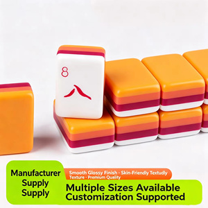 Luxury Factory Spot Mahjong Tiles Rose Graphic Color Matching Mini Travel Portable Hand Play Four-layer <b>Entertainment</b> - Product Image 3