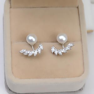 Boucles d'oreilles pendantes Han DIY en argent S925 style Reine pour femmes, polyvalentes, avec support creux pour 8-9 perles, design simple et élégant - Product Image 2