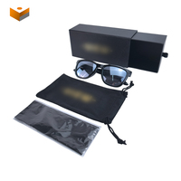 Vente en gros d'étuis à lunettes kraft en carton noir imprimés personnalisés boîte d'emballage de lunettes de soleil de 2mm d'épaisseur avantage UV