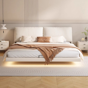 Modern Function Bedroom Set Customizable Solid Wooden king Size <strong>Bed</strong> Frame Queen Bedroom Furniture Minimalist Leather <strong>Double</strong> <strong>Bed</strong> - Product Image 2